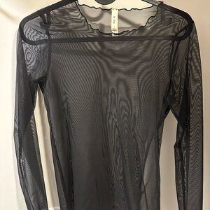Sheer Black Long Sleeve Top